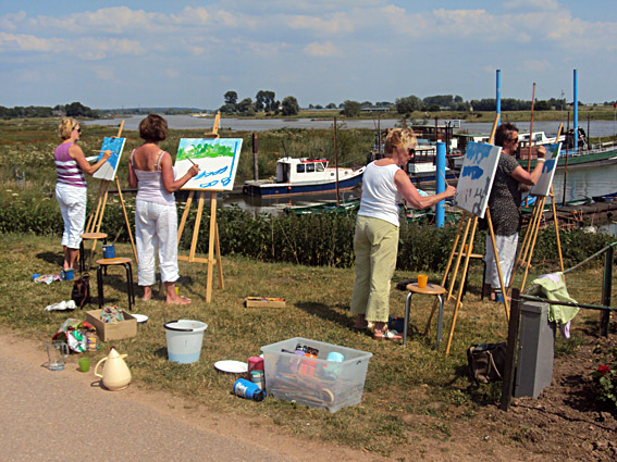 Workshop naaktmodel schilderen tijdens vrijgezellen in Knokke in België