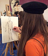 Workshop naaktmodel tekenen tijdens vrijgezellen in Gent in België