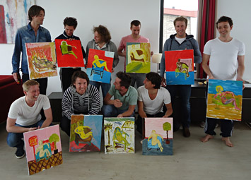 Workshop naaktmodel schilderen in Knokke, België